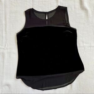 INC international concepts Large velvet sheer tank
